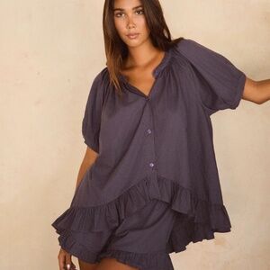 Piyama / Sophie Sleep Set - Cotton Modal - Midnight